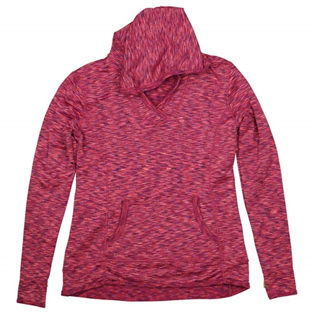 Tangerine Space Dye Active Pullover Hoodie size M